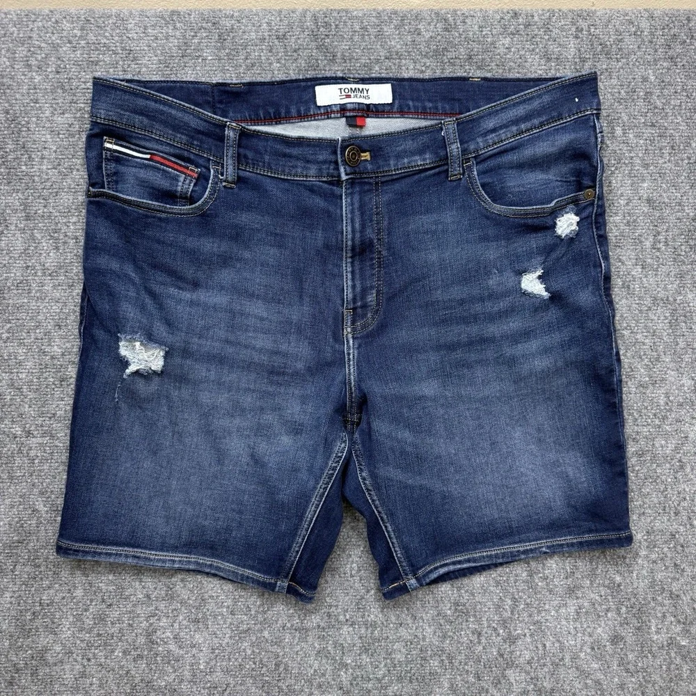 Tommy Hilfiger Jean Denim Shorts Men's size 38 38x8 distressed
